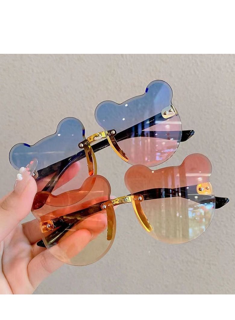 Children's Sunglasses Uv Protection Boys And Girls Super Lovely Baby Glasses Bear Ear Shape Photo Sunglasses - Image 1